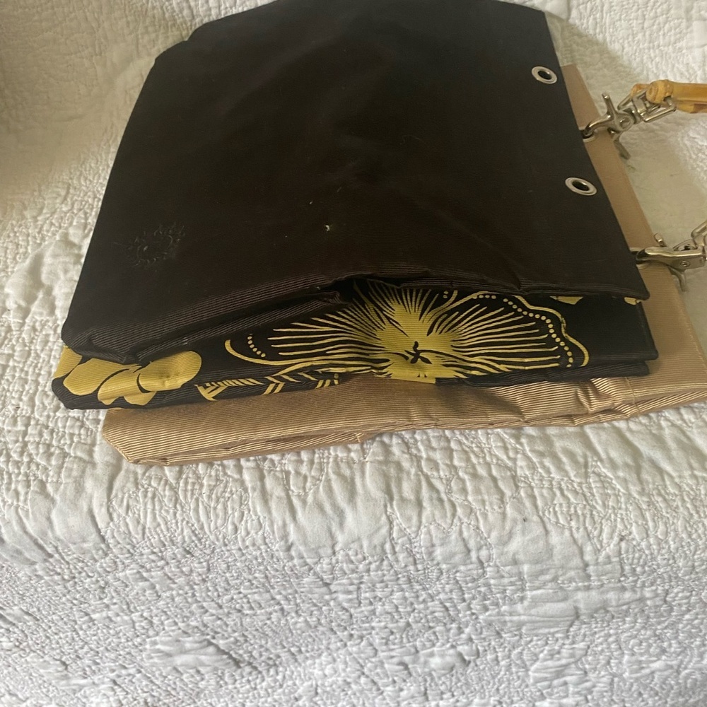 Purse set by Sunny of Hawaii paper bag‎ style x 3 with detachable bamboo handles - Picture 7 of 9